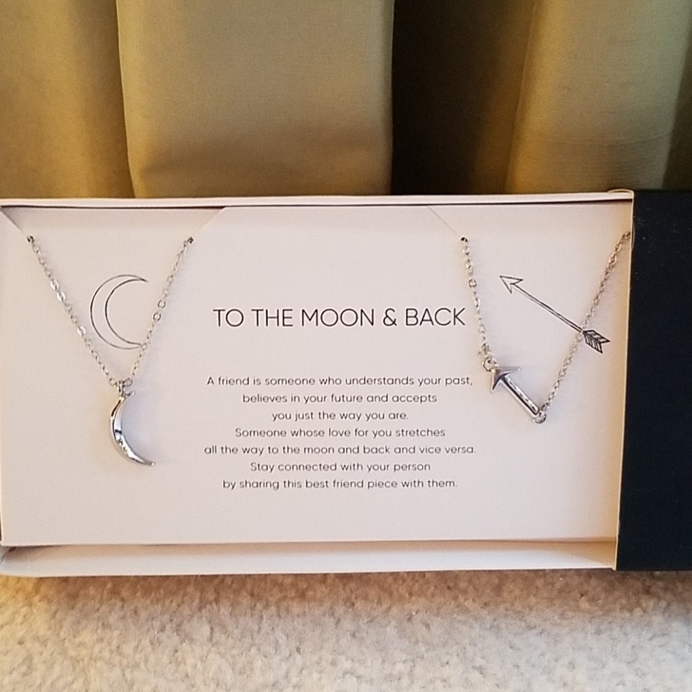 NEW Gemma Simone to the moon and back necklace set